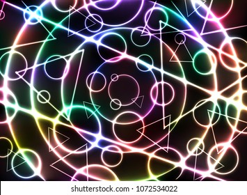 Abstract colorful glowing neon on black background vector. Illustration vector eps10 