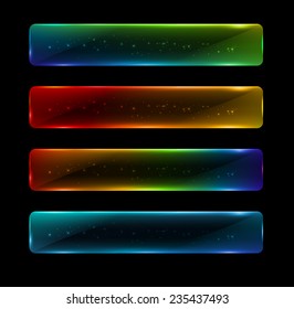 Abstract colorful glowing options. Useful for presentations or web design.