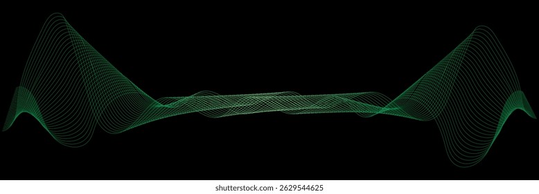 Fundo de linhas de ondas brilhantes coloridas abstratas. Mistura de cores de gradiente. Equalizador de faixa de frequência digital. Abstract frequência som onda linhas e tecnologia curva linhas fundo.