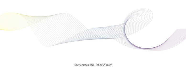 Abstract colorful glowing wave lines background. Blending gradient colors. Digital frequency track equalizer. Abstract frequency sound wave lines and technology curve lines background.