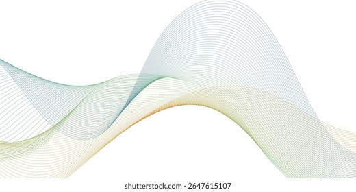 Abstract colorful glowing wave lines background. Blending gradient colors. Digital frequency track equalizer. Abstract frequency sound wave lines and technology curve lines background. 