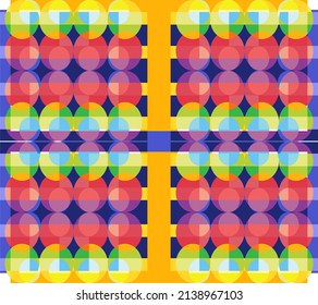 Abstract colorful gradation square circle pattern , free pattern 