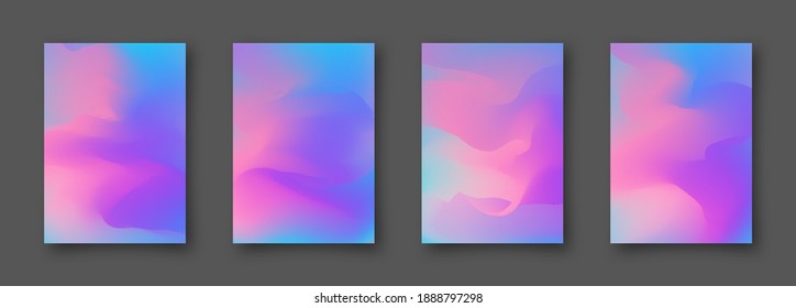 Abstract colorful gradient art illustration set with Contrasting colors. Vector design layout for banners presentations, flyers, posters and invitations. Eps10.