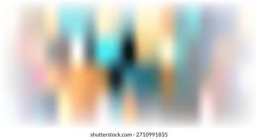 Abstract colorful gradient background with blurred light streaks creating a dynamic and ethereal vibrant digital art composition ideal for modern designs. Vector