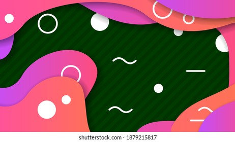 Resumen Fondo De Gradiente Colorido Con Figuras Geométricas De Color Diferentes Formas Y Estilo De Diseño De Vector De Línea Blanca