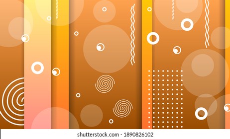 Abstract Colorful Gradient Background With Color Geometric Figures Different Shapes And White Line Vector Design Style