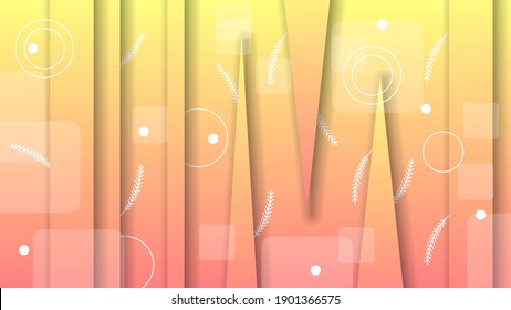 Abstract Colorful Gradient Background With Color Geometric Figures Different Shapes And White Line Vector Design Style