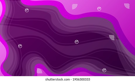Abstract Colorful Gradient Background With Color Geometric Figures Different Shapes And White Line Vector Design Style