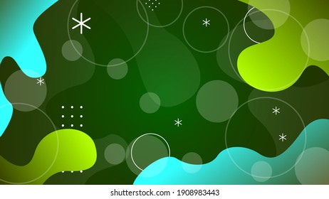 Abstract Colorful Gradient Background With Color Geometric Figures Different Shapes And White Line Vector Design Style