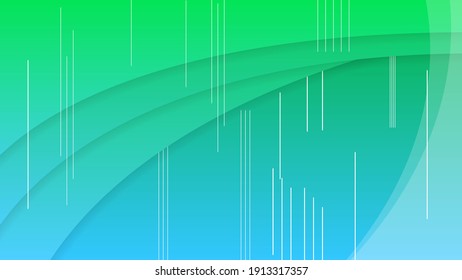Resumen Fondo de degradado colorido con figuras geométricas onduladas de colores de diferentes formas y líneas blancas, estilo de diseño vectorial