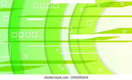 Abstract Colorful Gradient Background With Color Wavy Geometric Figures of Different Shapes And White Lines, Vector Design Style