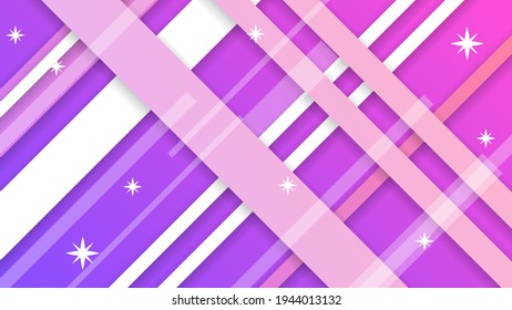 Abstract Colorful Gradient Background With Color Wavy Geometric Figures of Different Shapes And White Lines, Vector Design Style