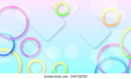 Abstract Colorful Gradient Background With Color Geometric Figures Different Shapes And White Line Vector Design Style