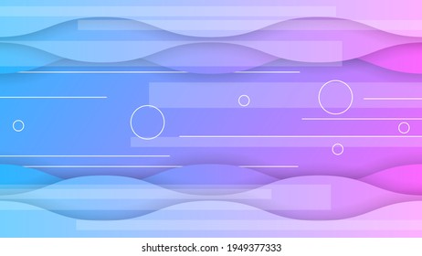 Resumen Fondo De Gradiente Colorido Con Figuras Geométricas De Color Diferentes Formas Y Estilo De Diseño De Vector De Línea Blanca