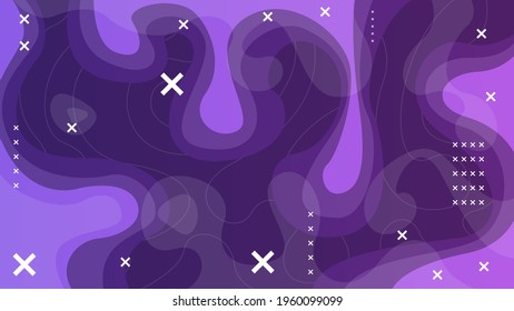 Abstract Colorful Gradient Background With Color Geometric Figures Different Shapes And White Line Vector Design Style