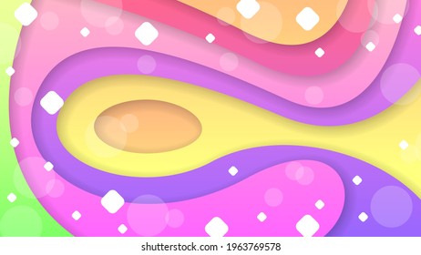 Abstract Colorful Gradient Background With Color Geometric Figures Different Shapes And White Line Vector Design Style