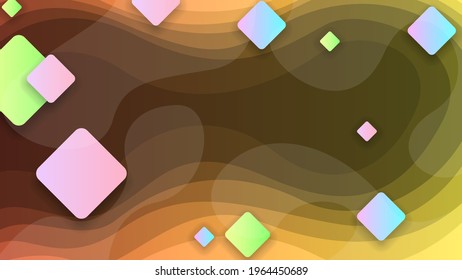 Abstract Colorful Gradient Background With Color Geometric Figures Different Shapes And White Line Vector Design Style