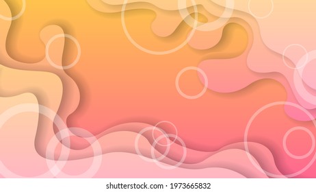 Abstract Colorful Gradient Background With Color Geometric Figures and Different wave Shapes with White Line Vector Design Style