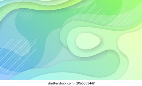 Resumen De Fondo De Gradiente Colorido Con Figuras Geométricas De Color. Formas Diferentes Y Estilo De Diseño De Vectores De Línea Blanca