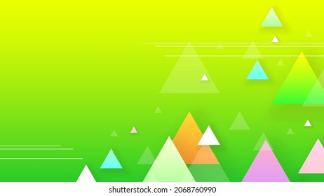 Abstract Colorful Gradient Background With Color Geometric Figures. Different Shapes And White Line Vector Design Style