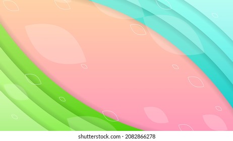 Abstract Colorful Gradient Background With Color Geometric Figures. Different Shapes And White Line Vector Design Style
