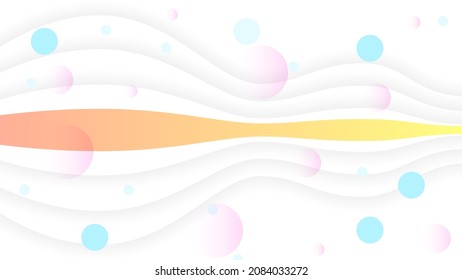 Abstract Colorful Gradient Background With Color Geometric Figures. Different Shapes And White Line Vector Design Style