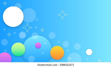 Resumen De Fondo De Gradiente Colorido Con Figuras Geométricas De Color. Formas Diferentes Y Estilo De Diseño De Vectores De Línea Blanca