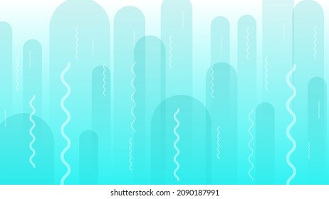 Abstract Colorful Gradient Background With Color Geometric Figures. Different Shapes And White Line Vector Design Style