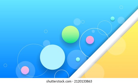 Abstrakter bunter Farbverlauf-Hintergrund mit geometrischen Farbbildern. Unterschiedliche Formen und Vectordesign-Stil mit weißer Linie
