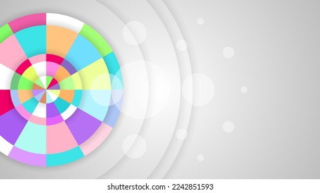 Abstract Colorful Gradient Background With Color Geometric Figures. Different Shapes And White Line Vector Design Style