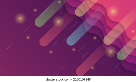 Resumen De Fondo De Gradiente Colorido Con Figuras Geométricas De Color. Formas Diferentes Y Estilo De Diseño De Vectores De Línea Blanca