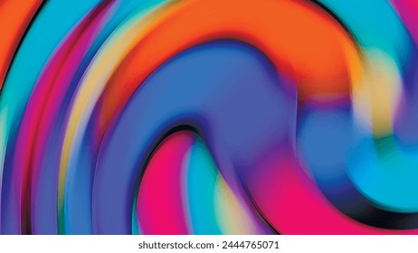 Abstrakter bunter Farbverlaufshintergrund für Design als Banner, Anzeigen. Abstrakter unscharfer Hintergrund mit mehrfarbigen Streifen. Hintergrund für Design. Vektorillustration.