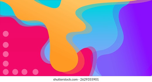 Abstractas fondo de gradiente colorido. Composición de Formas fluidas. Ilustración vectorial