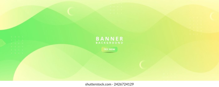 abstract colorful gradient background ,green and yellow gradient, wave effect, banner background, business. Vector,eps10