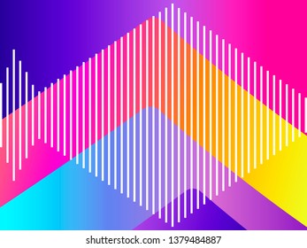 Abstract colorful gradient background. Modern trend synthwave style. Vector illustration