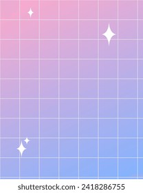 Abstract colorful gradient background. poster template grid lines bright pastel colors. y2k concept design