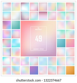 Abstract colorful gradient background set pattern. You can use for gradient color artwork. vector eps10 