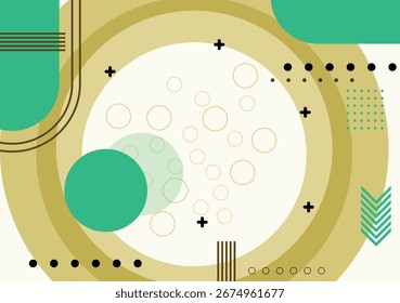 Fondo colorido Abstractas del gradiente con las Formas lisas y los Elementos