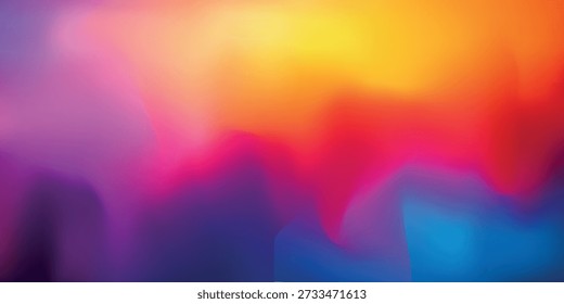 Abstract Colorful Gradient Background with Smooth Blended Neon Tones