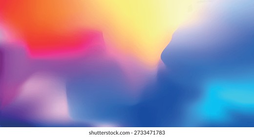 Abstract Colorful Gradient Background with Smooth Blended Neon Tones