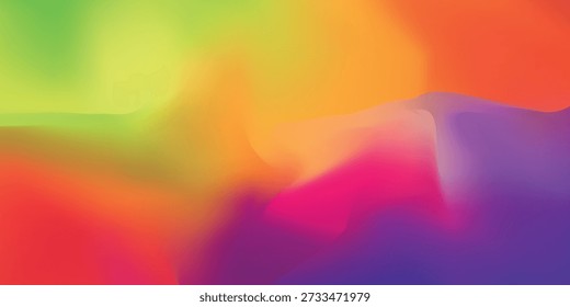 Abstract Colorful Gradient Background with Smooth Blended Neon Tones