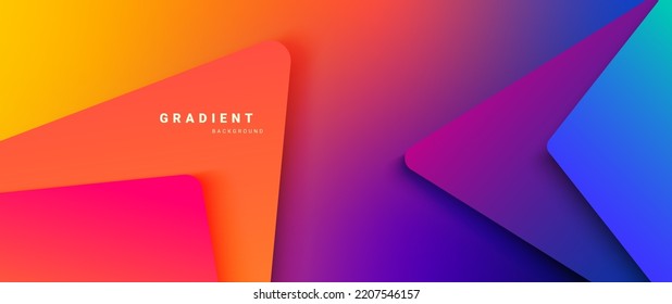 Abstract colorful gradient background vector.