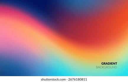 Abstrakter bunter Farbverlauf-Hintergrund. Lebhafter Regenbogen: Verschmelzung von Farben. Hintergrund für Web-Cover, Werbebanner-Präsentationen, Poster, digitales Design oder Social-Media-Grafiken.