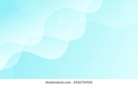 Fondo abstracto de degradado colorido, efecto de onda, degradado azul, color completo, abstracto de Memphis, geométrico, concepto de presentación. Vector, eps10