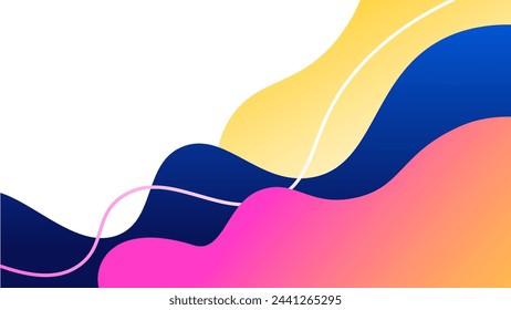 abstract colorful gradient background with wave, vector format