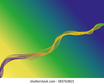 Abstract colorful gradient background with wave