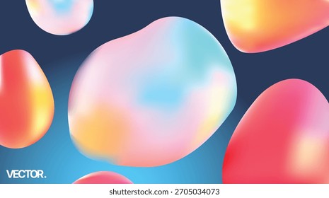 Abstractas gradientes de colores - vibrantes Formas orgánicas de fondo para el diseño moderno