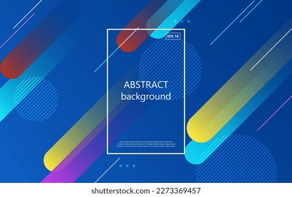 abstrakte farbige Farbverlauf-blaue flüssige Farbe mit geometrischem Hintergrund. eps10 Vektor