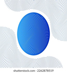 ABSTRACT COLORFUL GRADIENT BLUE WAVY LINE PATTERN BACKGROUND. COVER DESIGN 