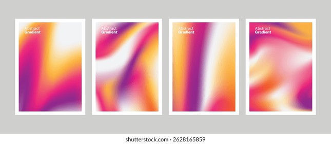 Abstract colorful gradient blur background. Business or advertising design. Collection of templates for wallpaper, poster, web, banner, flyer and social media.